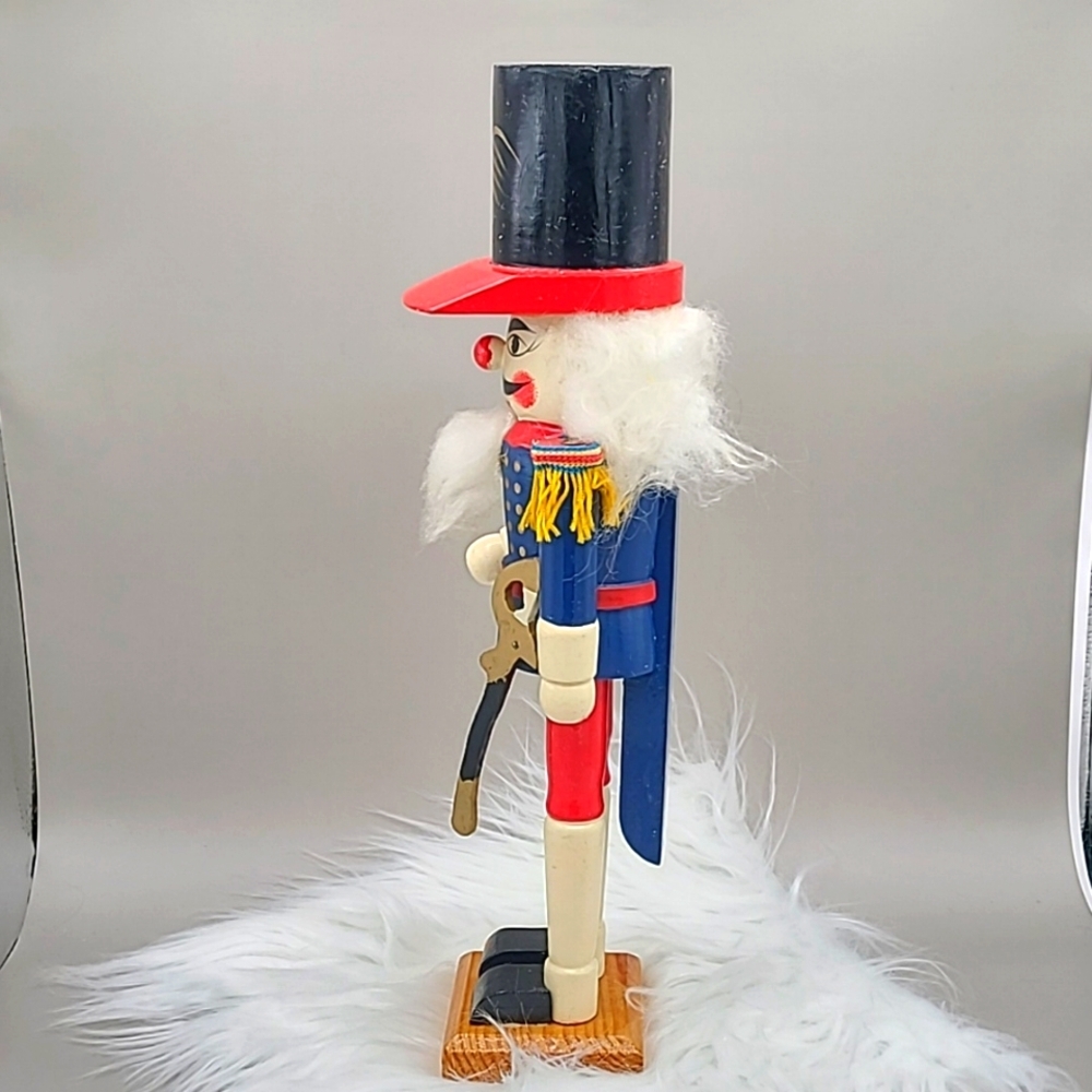 Vintage Classic Nutcracker Soldier Figurine - Red, Blue, and Gold - Picture 6 of 8